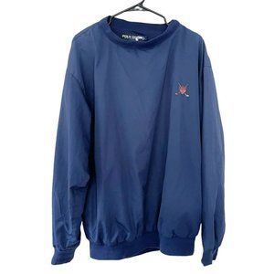 VTG Polo Golf Ralph Lauren Mens Sz L Blue Pullover Windbreaker w/Polo Golf Crest